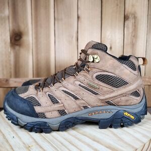 Merrell Moab 2 Mid Boots Mens 11 W Brown Suede Waterproof Vibram Hiking Trail